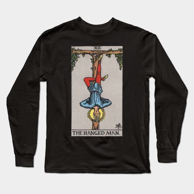 The Hanged Man - Tarot Card Long Sleeve T-Shirt by Bootyfreeze